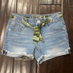Justice Girls Camo Shorts Sz 6